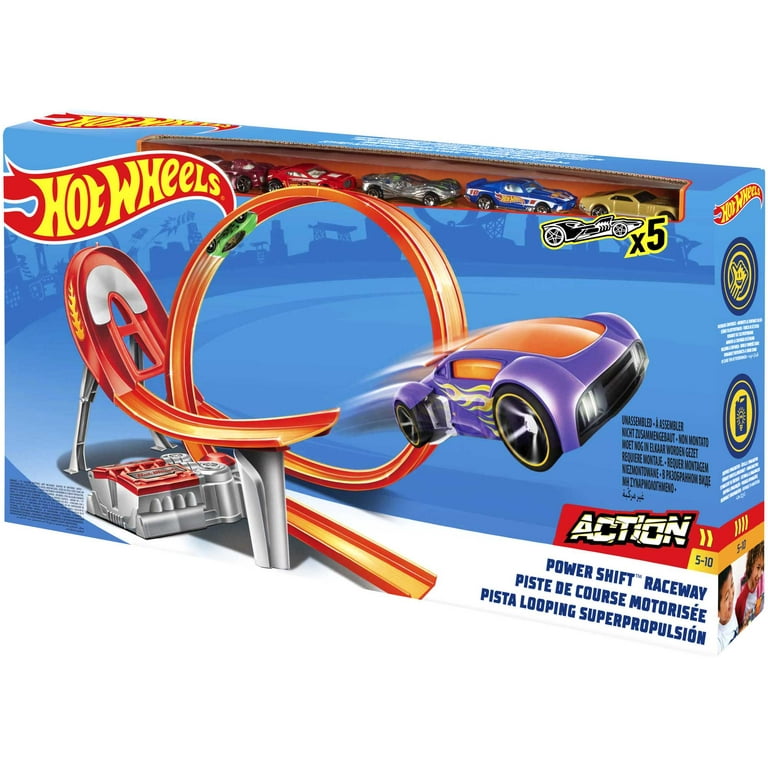 Hot Wheels Action Energy Track Double Power Loops Track Set 3 Cars