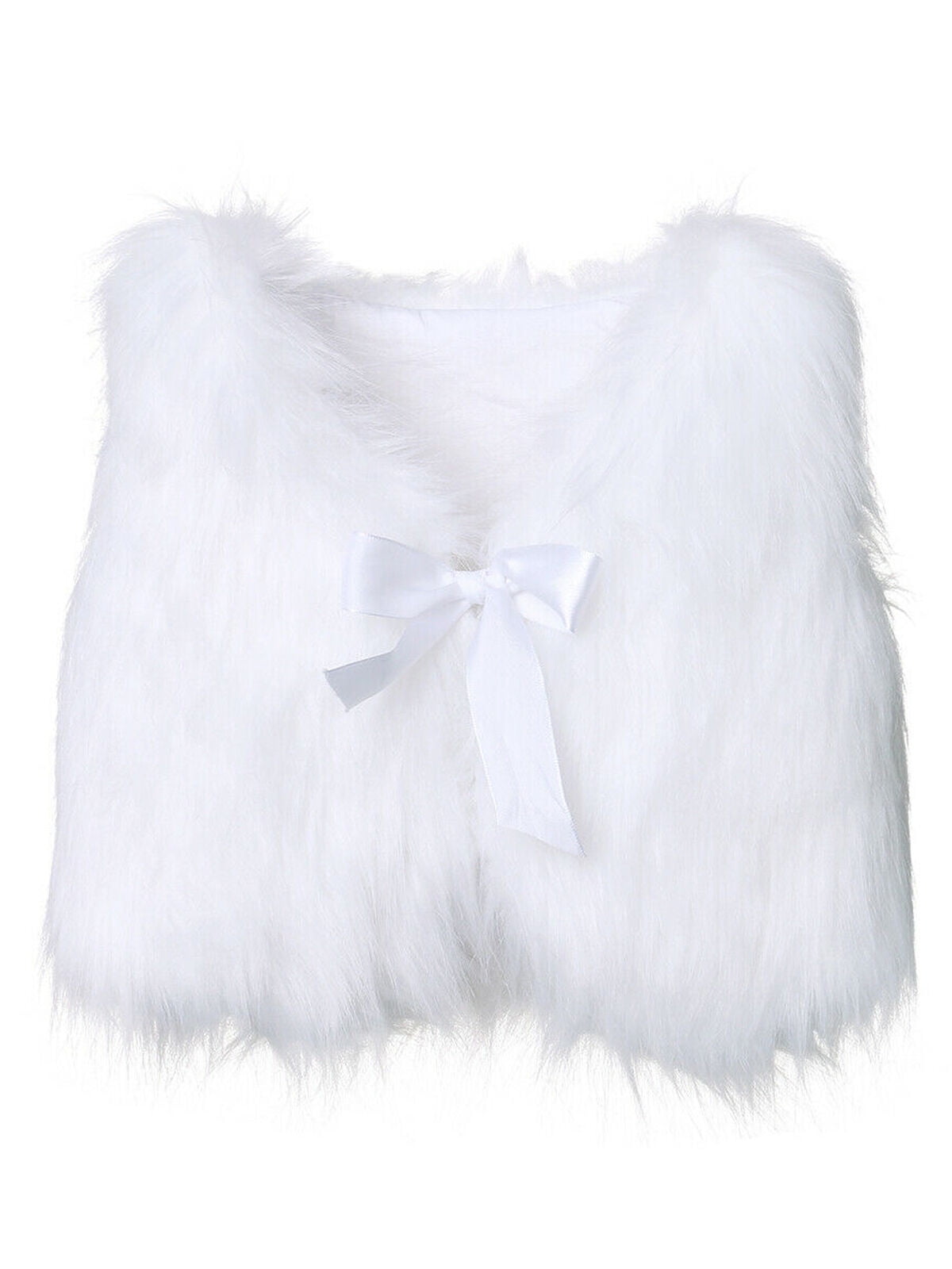 Children Girls Faux Fur Vest Gilet Short Waistcoat Coat Body warmer Hot Winter
