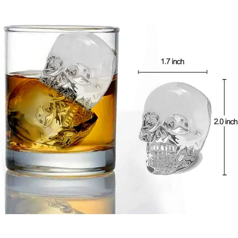 Skull Ice Mold & Whiskey Glass Set