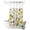 Gold,Sage,White, variant on No Hook Shower Curtain, Summer Floral Shower Curtains for Bathroom with See Through Top Window, Daisy Bee Wildflower Blossom Rustic Waterproof & Washable Bath Curtain Stand Up Stall 36"x72"