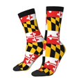 thumbnail image 2 of Womens Funny Socks Flag Of Maryland Pattern Printed Patterned Socks Novelty Socks, 2 of 7
