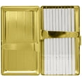 thumbnail image 3 of Set of 2 Metal-Plated 120s Cigarette Case & Stash Box (Gold Lines), 3 of 5