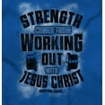 thumbnail image 2 of Working Out With Christ Strength Long Sleeve TShirt Men Women Brisco Brands S, 2 of 6