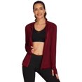 thumbnail image 4 of PINSPARK Lightweight Workout Jacket for Women Full Zip Slim Fit Athletic Running Jacket with Thumb Holes Zipper Pockets, 4 of 8