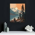 thumbnail image 5 of COMIO  Nature Landscape Wall Art Prints Mountain Sun Lake Wall Art for Living Room Mid Century Wall Art Forest Pictures Artwork Boho Wall Decor Modern Home Decoration, 5 of 5