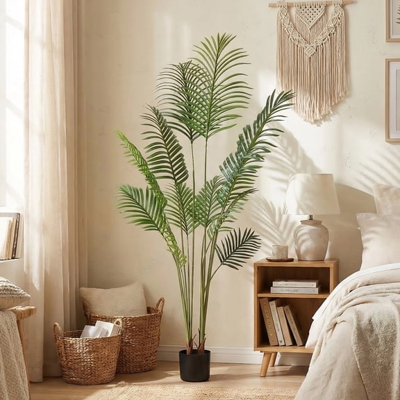 Easy4Home 5.3FT Artificial Plant Fake Tropical Palm Tree Potted Indoor Faux Floor Plant for Home Office Decor