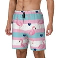 thumbnail image 2 of Haiem Flamingo1 Mens Swim Trunks with Compression Liner 2 in 1 Swimming Shorts Stretch Swimwear Quick Dry,Board Shorts-X-Large, 2 of 9