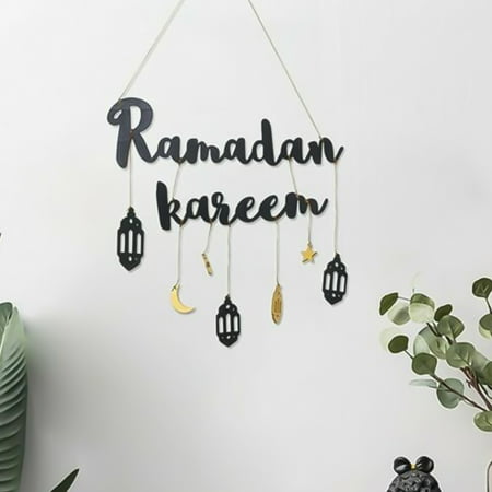 

SunSunrise Stars Moon Wall Pendant Easy to Use Multi-purpose Wood Lucky Letter Wall Decorations for Wall