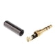 thumbnail image 3 of 1 pieza de Conector de 3.5mm 1/8'' 3 polos Soldadura A/V de Micrófono Audio Video negro Hugo enchufe para auriculares, 3 of 10
