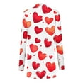 thumbnail image 4 of XUNKUSGA Valentine's Day Long Cardigans for Women Fashion Heart Printed Womens Cardigans Casual Long Sleeve Womens Cardigan Casual Loose Open Front Plus Size Cardigan S-5XL White, 4 of 4