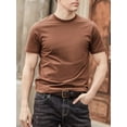 thumbnail image 4 of Catelles Men's Genuine Leather Pin Brass Buckle Black Belt, Business Casual Wear&For waist 50in Width 1.5in(3.8cm), 4 of 8