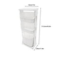 thumbnail image 3 of 4-Tier Laundry Hamper Basket with Wheels Portable Rolling Laundry Baskets Laundry Hampers Clothes Storage Organizer Shelf PP Clothes Sorter Hampers White, 3 of 17
