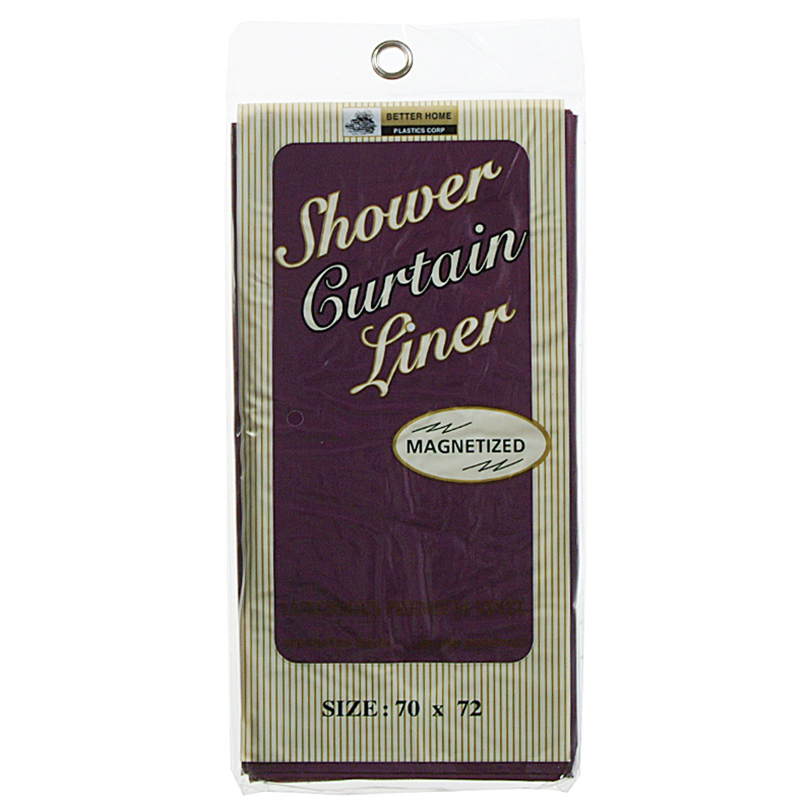 Vinyl Shower Curtain Burgundy, Burgundy, 70"X72" 1 Pkg