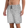 thumbnail image 2 of Fotbe Silver Mosaic Trajes de Baño Estampados para Hombre, Shorts de Verano de Secado Rápido, Ropa de Playa, Bañadores-XX-Large, 2 of 6