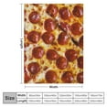 thumbnail image 4 of Nawypu Pizza Blanket Adult Funny Realistic Food Throw Blanket Novelty Gift for Everyone 300 GSM Soft Flannel, 4 of 6