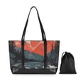 thumbnail image 7 of FORMRS Canvas Laptop Tote Bag for Women with 15.6" Computer Compartments Shoulder Handbag, Mountains at Dawn, 7 of 7