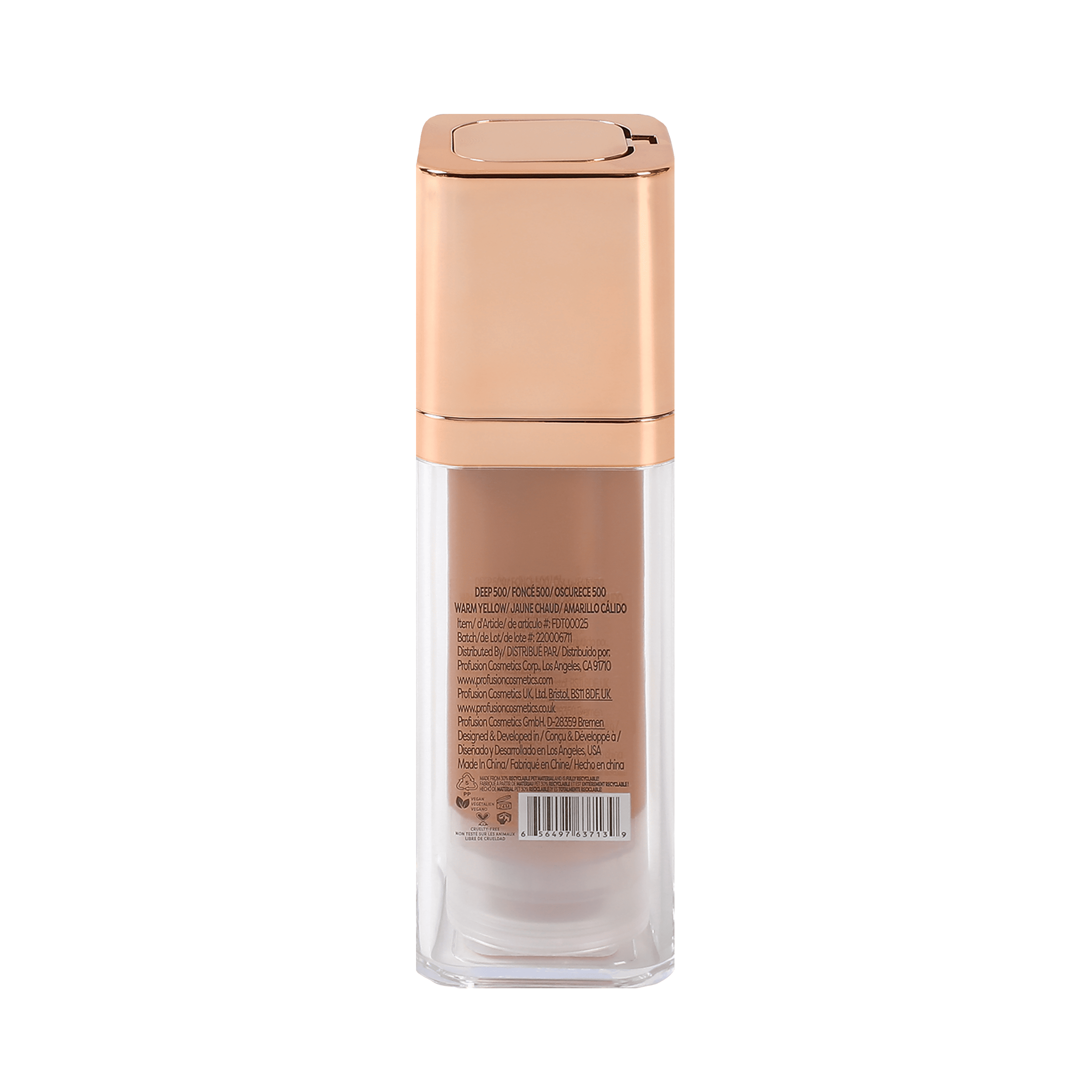 (2 pack) Profusion Cosmetics Feel Good Skin Long Wearing Skin Perfector Foundation Deep 500
