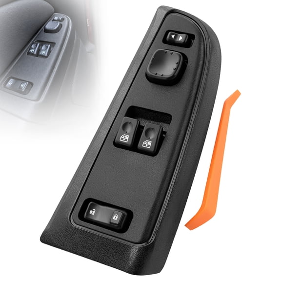 B4B 15883318 Master Power Window Switch Driver Side, Door Window Switch Bezel with Pry Tool Compatible with Chevy Silverado GMC Sierra 1500 2500 3500 2003-2007 Classic, Front Left Replaces 920-023