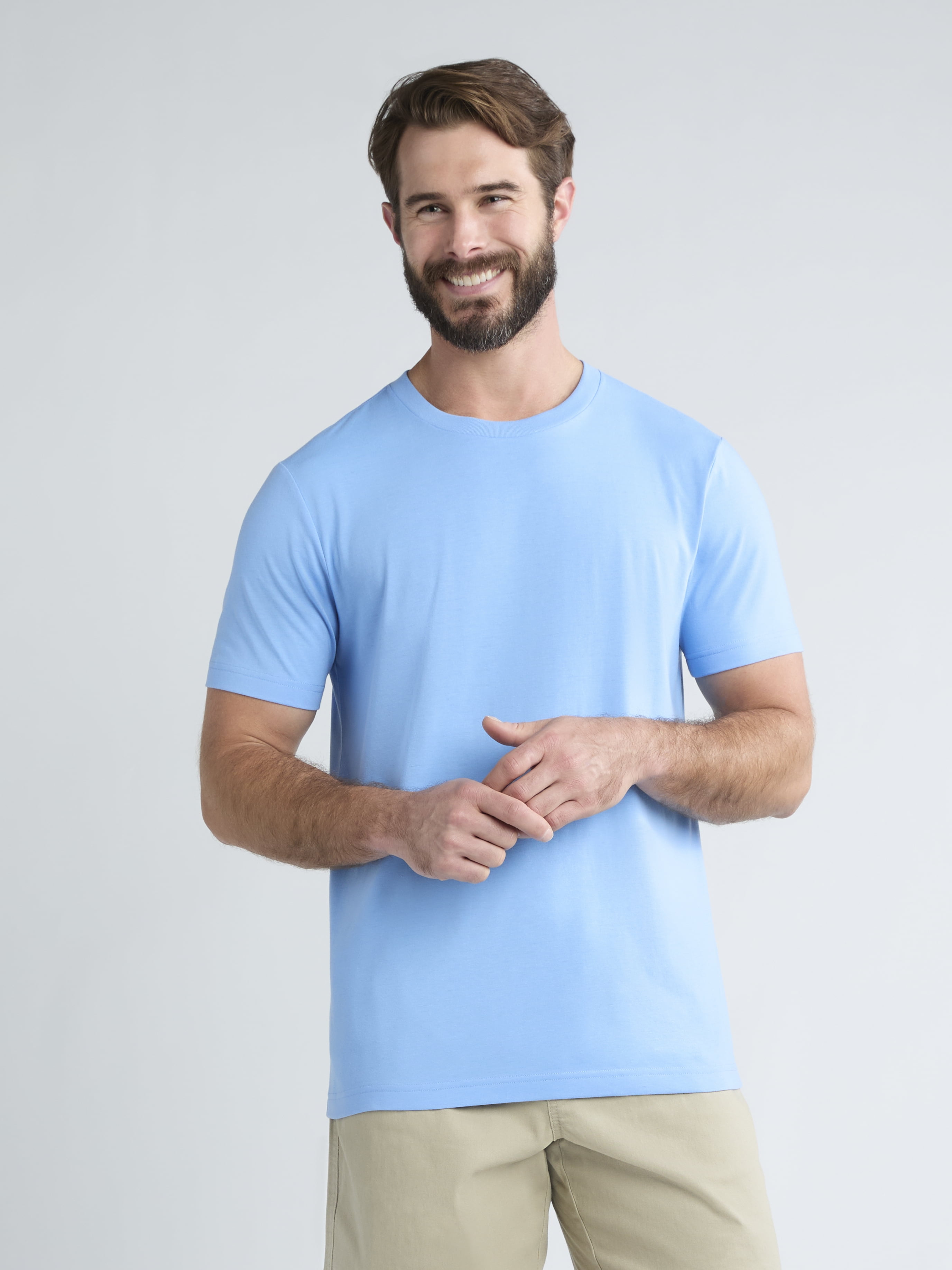 George Men's & Big Men's Classic Fit 3-Pack Crewneck Tee with Short Sleeves, Sizes XS-3XL