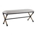 thumbnail image 2 of Uttermost Firth Coastal Iron MDF and Fabric Bench in Oatmeal Beige, 2 of 10