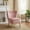 Pink, variant on Topcobe Armless Accent Chair Tufted Velvet Leisure Chair, Vanity Chair, Mid Century Modern Accent Chair for Living Room Bedroom Balcony Offices, Blue