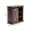 thumbnail image 5 of Benzara BM266414 Wooden Accent Cabinet with 4 Adjustable Shelves, Antique Gray, 5 of 5