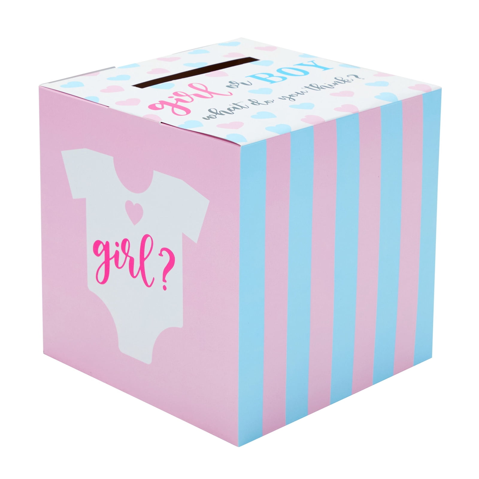 Baby Gender Reveal Games, Boy Or Girl Ballot Box With 50 Cards, 8 In -  Walmart.com