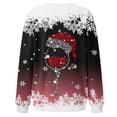 thumbnail image 4 of Staron Chandail de Noël pour Femmes Verre de Vin Rouge Joyeux Noël Chandails de Vacances Manches Longues Hauts Décontractés Blouse Mode Col Rond Chandail Hauts de Noël Cadeaux pour Femmes pour Noël, 4 of 5