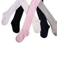 thumbnail image 5 of Liacowi Kids Baby Girls Cotton Tights Pure Color Warm Soft Elastic High Waist Pantyhose, 5 of 5
