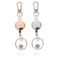 thumbnail image 4 of UPOUART 2Pcs Badge Holders Heavy Retractable Key Chain for Everyday Use Workplace School 4.2x1x0.3in, 4 of 8