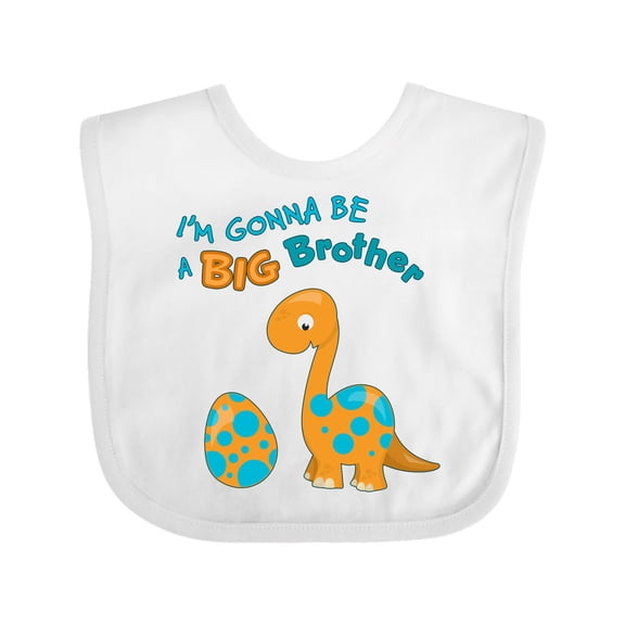 Inktastic I'm Gonna Be a Big Brother Dino Boys Baby Bib
