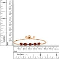thumbnail image 2 of Gem Stone King 5.20 Ct Red Garnet Blue Created Sapphire 18K Rose Gold Plated Silver Tennis Bracelet for Women, 2 of 3