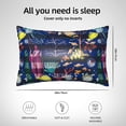 thumbnail image 6 of Bingfone Sea Inhabitans and Herb Print Satin Pillowcase for Hair - Standard Size with Zipper Silky & Soft Pillow Covers,20x30 inches, 6 of 8