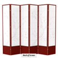 thumbnail image 6 of Oriental Furniture 7 Ft Tall Cherry Blossom Shoji Screen, Rosewood color, 6 panel, Shoji Screen, 6 of 6