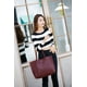 thumbnail image 4 of Dreubea Bolso de hombro de piel sintética suave para mujer, bolso de mano con borlas de gran capacidad, 4 of 5