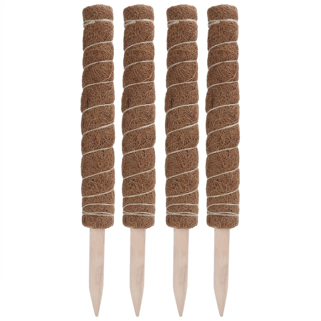 4 Uds. De tótem de coco de 45CM, palo de musgo, soporte trepador para plantas de interior, extensión de soporte