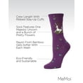 thumbnail image 3 of MeMoi Unicorn Bamboo Blend Crew Socks - Womens - Female, 9-11, Blackberry Cordial, 3 of 7