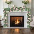 thumbnail image 5 of 6 Foot Artificial Silk Flower Garland with Roses and Baby's Breath for Wedding Centerpiece Party Table Decor 1 Piece, 5 of 6