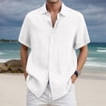 thumbnail image 2 of DGMIOCS Chemisier pour Homme Coupe Ajustée Résistant aux Plis Chemise Classique Blanc G, 2 of 4