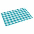thumbnail image 4 of Turquoise Checkered Door Mat Indoor Outdoor, Farmhouse Buffalo Plaid Non Slip Welcome Mat with Rubber Backing, Absorbent Fabric Front Door Mats Entryway Rug for Home Patio Entrance 24"x36", 4 of 9