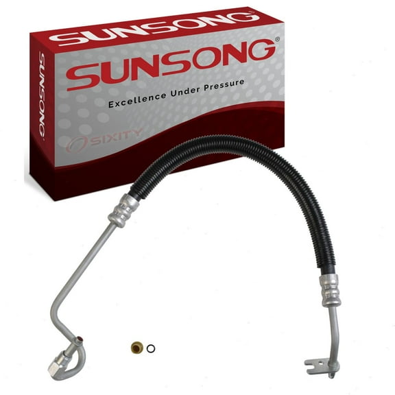 Sunsong Power Steering Pressure Line Hose compatible with Chevrolet Silverado 1500 4.8L 5.3L 6.0L V8 2007-2013