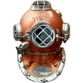 thumbnail image 2 of Scuba Diving Divers Helmet U.S Navy Mark V Solid Steel Copper Finish 18", 2 of 4
