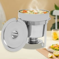 Soup Chafer Station Commercial Chafing Dish Set Food Warmer Pot W/ Stainless Lid