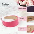 thumbnail image 3 of Motique Accessories 2 inch Vegan Leather Headband for Women (Black, One Size), 3 of 5