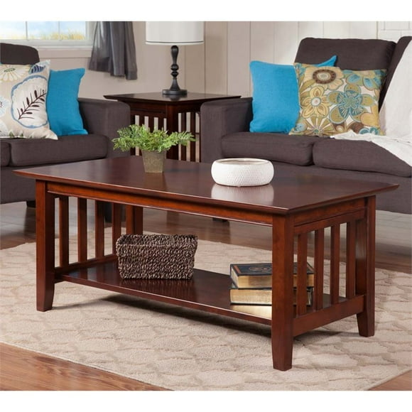 AFI Mission Solid Wood Transitional Coffee Table, Walnut