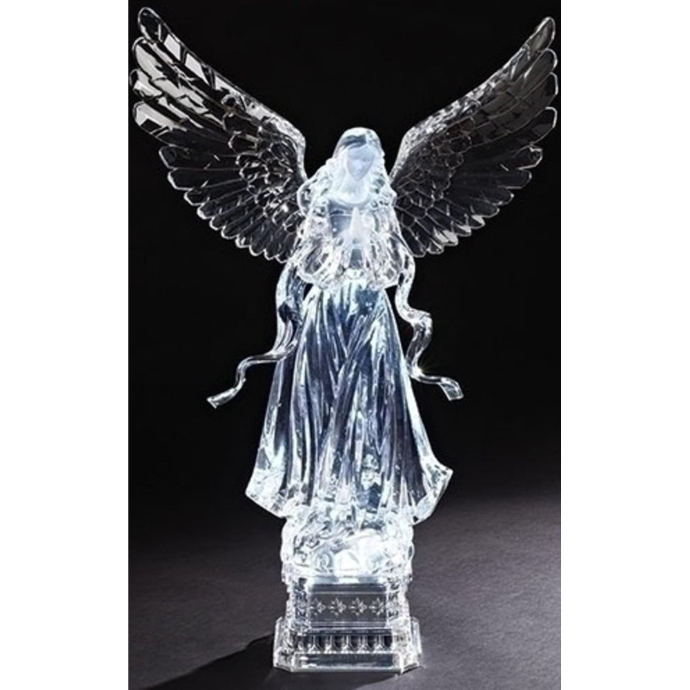 20.25” Crystal Clear Acrylic Angel Figurine - Walmart.com - Walmart.com