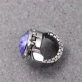 thumbnail image 3 of EeaseMX Anillo de dedo ovalado especial, de cuarzo, a la moda, para hombre y mujer (morado)., 3 of 7