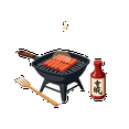 thumbnail image 6 of cartoon Barbecue Grill Stickers, Waterproof Barbecue Grill Sticker for Water Bottle Laptop Phone Cases Planner Skateboard Luggage Helmet Party Favor Decor, Ideal for Adults Teens Teacher Rewards, 6 of 9
