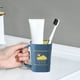 thumbnail image 1 of Taza de Baño, Enjuague Bucal de Plástico con Asa, Vaso, 7.5 x 7.5 x 10 cm, Base Antideslizante, Diseño Ligero para Cepillo de Dientes, Enjuague Bucal, Azul Cielo, 1 of 6