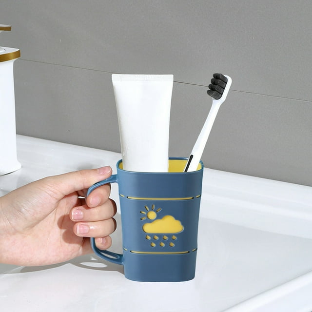 Gobelet de Bain Mignon pour Couple Motif Pluie Poignée en Plastique